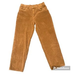 Ralph Lauren Dark Brown Corduroy Straight Leg Jeans, Size 12